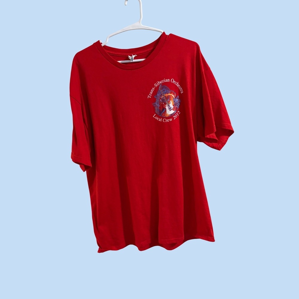 Trans-Siberian Orchestra 2012 Local Crew Red T-Shirt Mens XL Delta Pro Weight